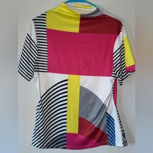 SHEIN Geometric Color Block Tee